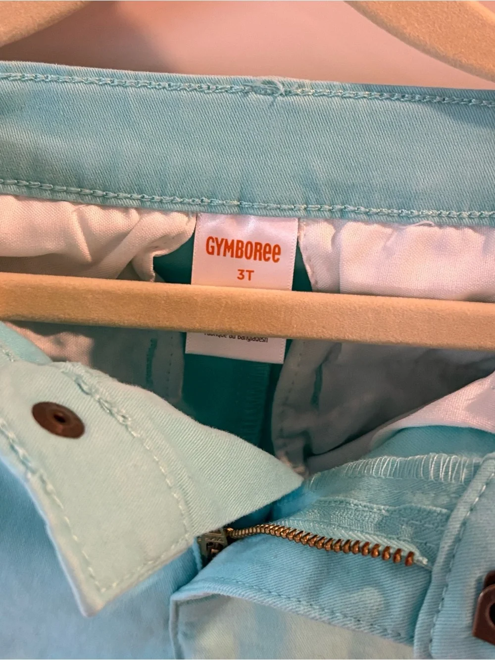 Gymboree Mint Green Bunny Print Button-Up Shirt and Chino Pants